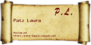 Patz Laura névjegykártya